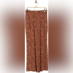 NWT smocked waist wide leg floral pants